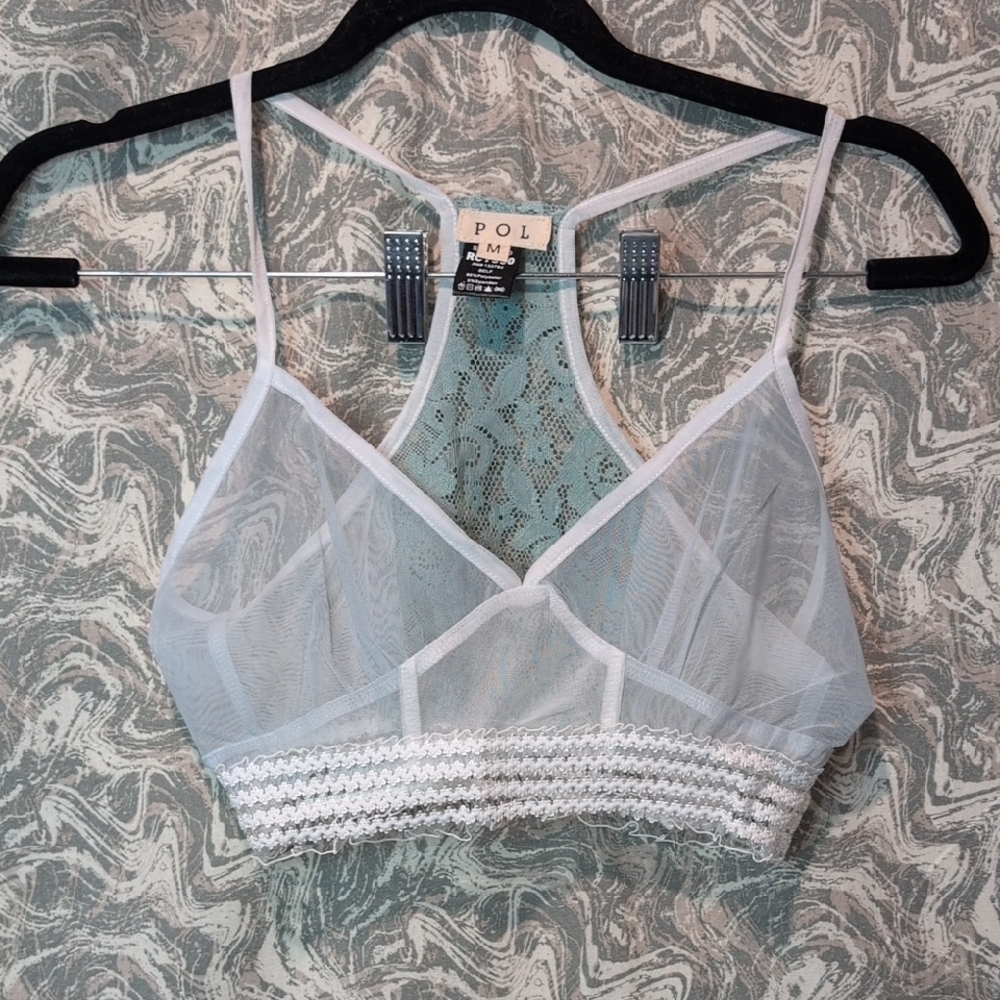 NWOT POL Sheer Lacy Bralette Size Medium